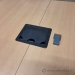 96" Maple Boardroom Boat Shaped Table w/ Power & Data Grommet